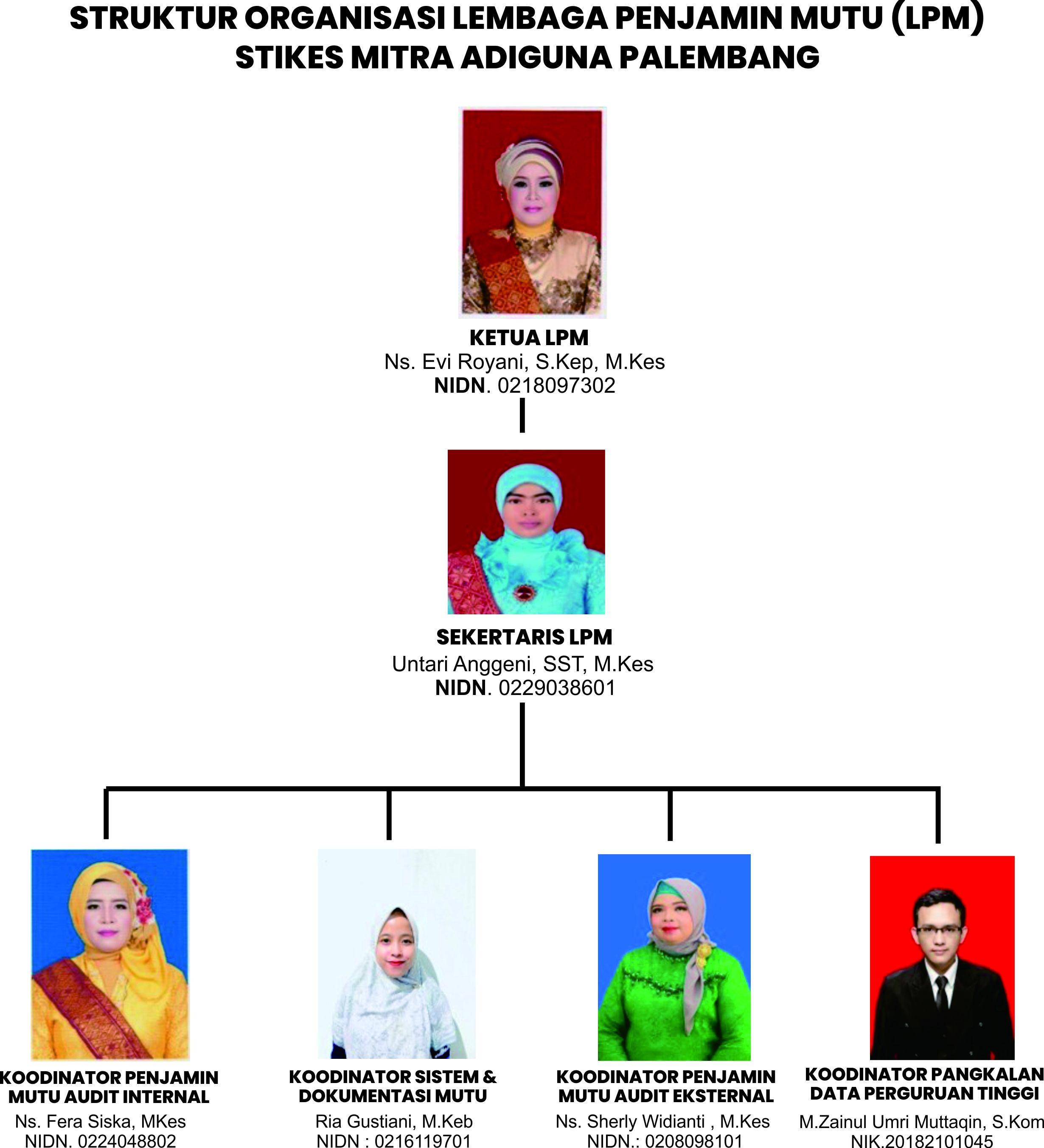 Struktur Organisasi LPM STIKes Mitra Adiguna Palembang